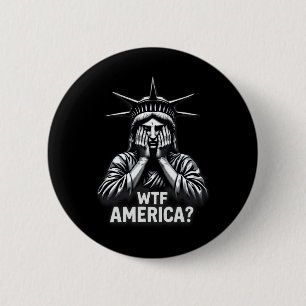 Macaron Rond 5 Cm Anti-trump Politique Et Démocratie Wtf Amérique 3