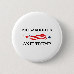Macaron Rond 5 Cm Anti-Trump pro-américain