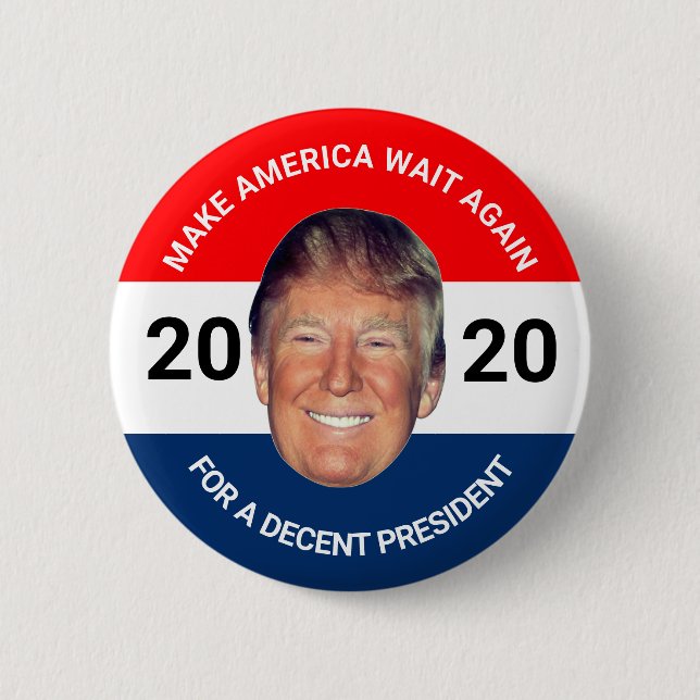 Macaron Rond 5 Cm Anti-Trump : Réattendre l'Amérique (Devant)