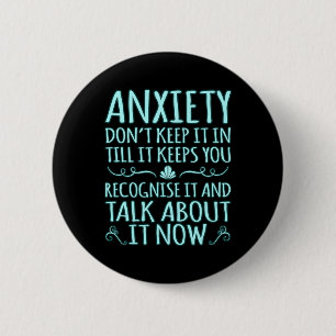 Macaron Rond 5 Cm Anxiété Parler De It Ptsd Sensibilisation Ribbon S