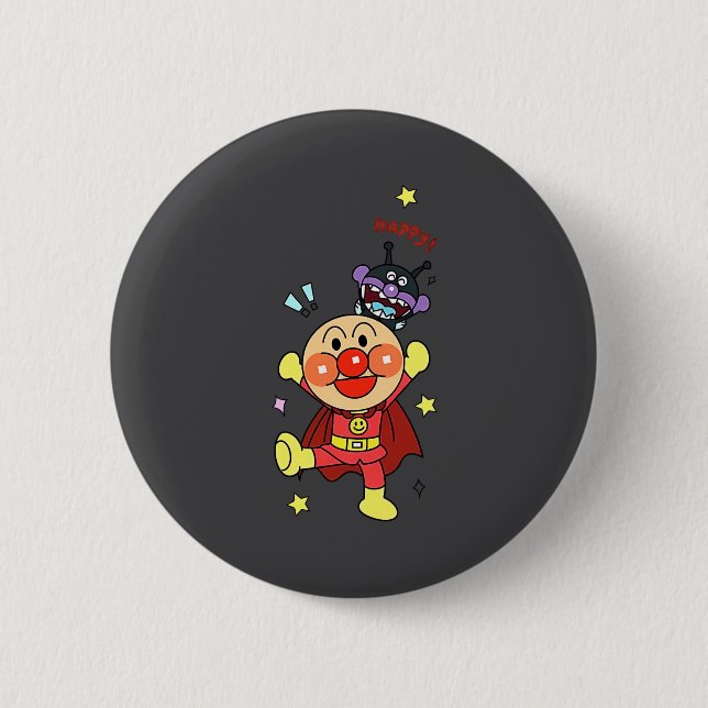 Macaron Rond 5 Cm Anyway Anpanman New  (Devant)