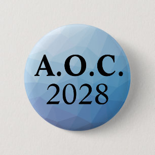 Macaron Rond 5 Cm AOC l'Alexandrie Ocasio-Cortez 2028