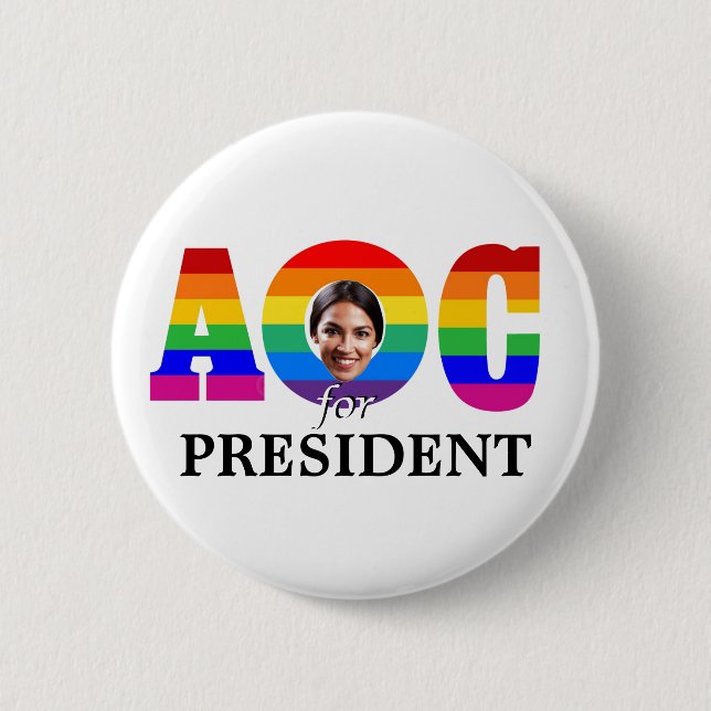 Macaron Rond 5 Cm AOC pour le président (Devant)
