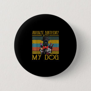 Macaron Rond 5 Cm Août Anniversaire Avec Mon Canne Corso Chien 2020