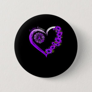 Macaron Rond 5 Cm Août Nous Portons Violet Surdose Sensibilisation T