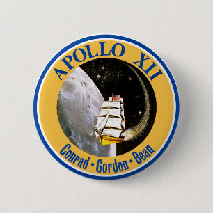 Macaron Rond 5 Cm Apollo 12 : De nouveau à la lune !
