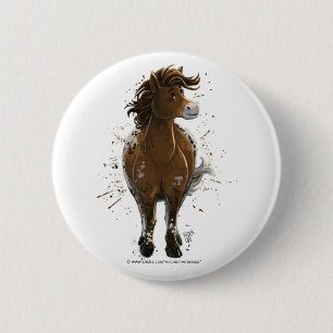 Macaron Rond 5 Cm Appaloosa Pony