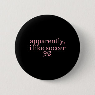 Macaron Rond 5 Cm Apparemment j'aime le football Coquette Arc Footba