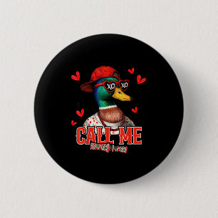 Macaron Rond 5 Cm Appelez-Moi Chasse Au Canard Colvert Joyeuse Saint