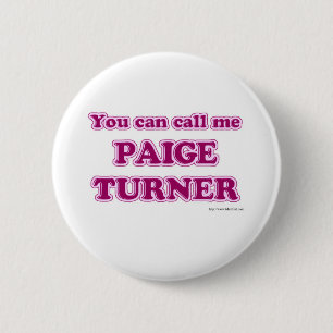 Macaron Rond 5 Cm Appelez-moi Paige Turner Funny Auteur Slogan