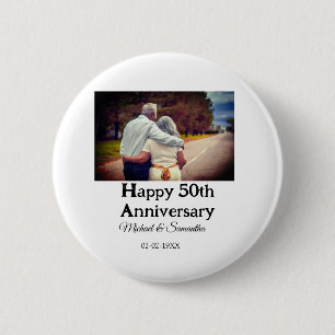 Macaron Rond 5 Cm applaudissements à 50 ans anniversaire ajouter nom