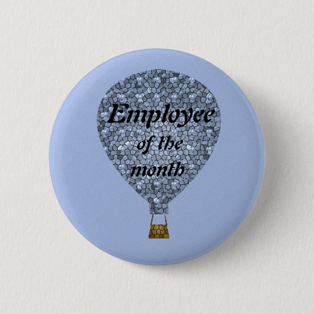 Macaron Rond 5 Cm Appréciation des employés Mosaic Hot Air Balloon (Devant)