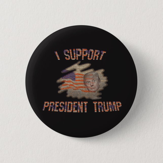 Macaron Rond 5 Cm Appuyer les insignes du président Trump Buttons (Devant)