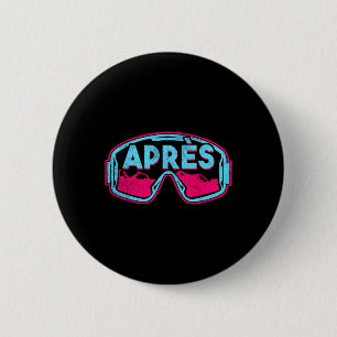 Macaron Rond 5 Cm Après, Ski Snowboard Rétro Vintage 80s 90s 