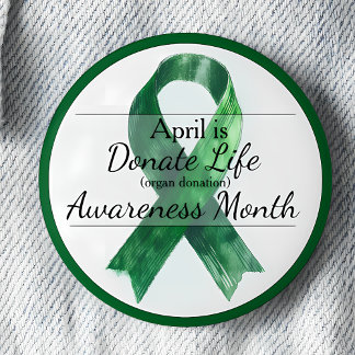 Macaron Rond 5 Cm April Donate Life Organ Donation Awareness Month