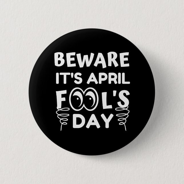 Macaron Rond 5 Cm April Fool's Day Funny (Devant)
