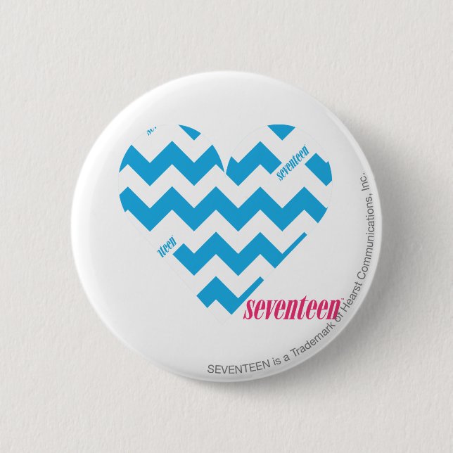 Macaron Rond 5 Cm Aqua 4 de zigzag (Devant)