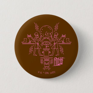 Macaron Rond 5 Cm Aqua Teen Hunger Force Hieroglyphics