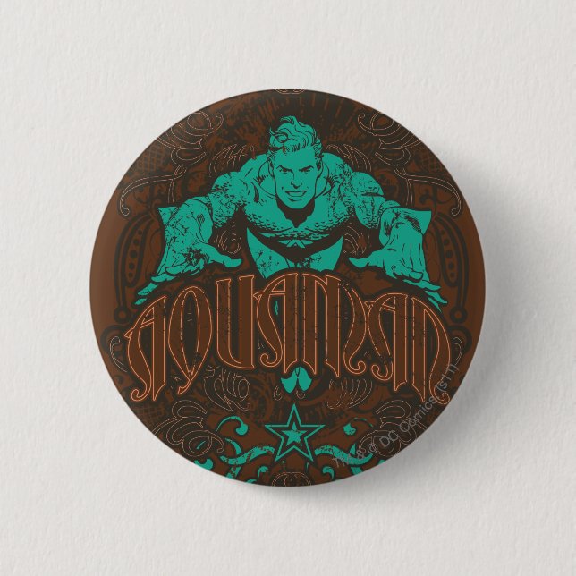 Macaron Rond 5 Cm Aquaman - C'est Showtime ! Poster (Devant)