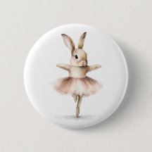 Aquarelle Ballerina Bunny Danser Tan Rose