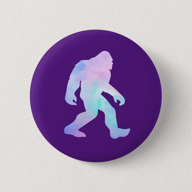 Macaron Rond 5 Cm Aquarelle Bigfoot (Devant)