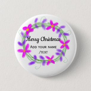 Macaron Rond 5 Cm Aquarelle colorée guirlande de Noël ajouter n