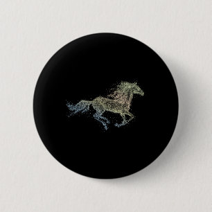 Macaron Rond 5 Cm Aquarelle de cheval J'aime Chevaux Chevaux équitat