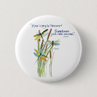 Aquarelle Dragonfly avec cote Lewis Carroll