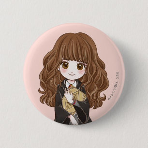 Macaron Rond 5 Cm Aquarelle magique Hermione Granger