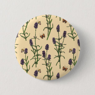 Macaron Rond 5 Cm Aquarelle peinte à la main et motif d'encre avec l