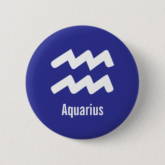 Macaron Rond 5 Cm Aquarius Zodiac Traits Minimal Astrology