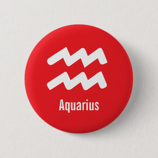 Macaron Rond 5 Cm Aquarius Zodiac Traits Minimal Astrology