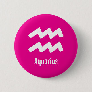Macaron Rond 5 Cm Aquarius Zodiac Traits Minimal Astrology
