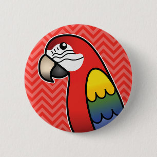 Macaron Rond 5 Cm Ara perroquet Macaw oiseau