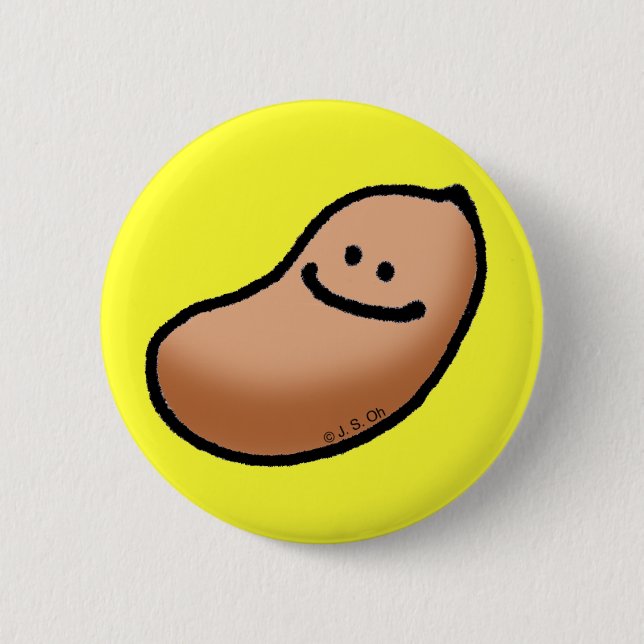 Macaron Rond 5 Cm Arachide pour bébé (Devant)