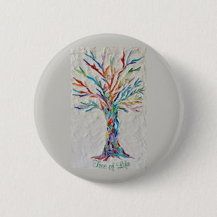 Macaron Rond 5 Cm Arbre arc-en-ciel