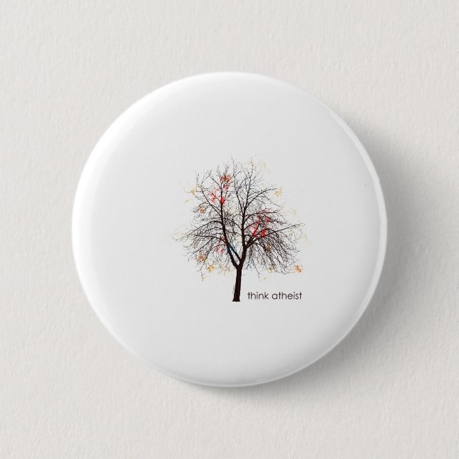 Macaron Rond 5 Cm Arbre athée (Devant)