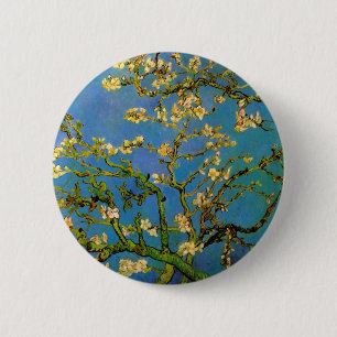 Macaron Rond 5 Cm Arbre aux amandes en fleurs par Vincent van Gogh