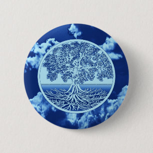 Macaron Rond 5 Cm Arbre d'âme de la vie
