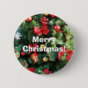 Macaron Rond 5 Cm Arbre de Noël décoré