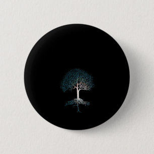 Macaron Rond 5 Cm Arbre de nuit silencieuse de la vie