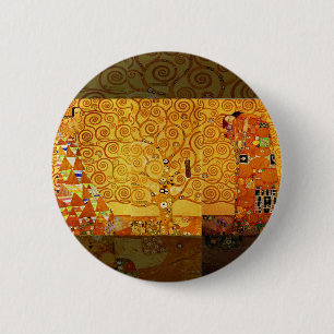 Macaron Rond 5 Cm Arbre de vie Gustav Klimt Nouveau