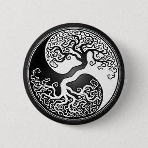 Macaron Rond 5 Cm Arbre de Yin Yang