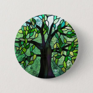 Macaron Rond 5 Cm Arbre d'insigne d'enchantement