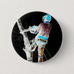 Macaron Rond 5 Cm Arbre électrique chirurgien Arboriste de noël prés