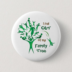 Macaron Rond 5 Cm Arbre familial amusant