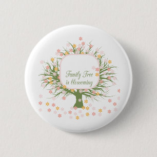 Macaron Rond 5 Cm Arbre familial en floraison