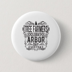 Macaron Rond 5 Cm Arbre fermier Arbor Day Cadeau Jour des terres Sau
