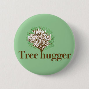 Macaron Rond 5 Cm Arbre Hugger avec l'illustration d'arbre