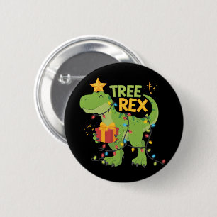 Macaron Rond 5 Cm Arbre Rex Famille de dinosaures Noël Groupe Corres